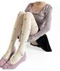 Grey Diamond Bow Embroidery Slimming Tights for Women