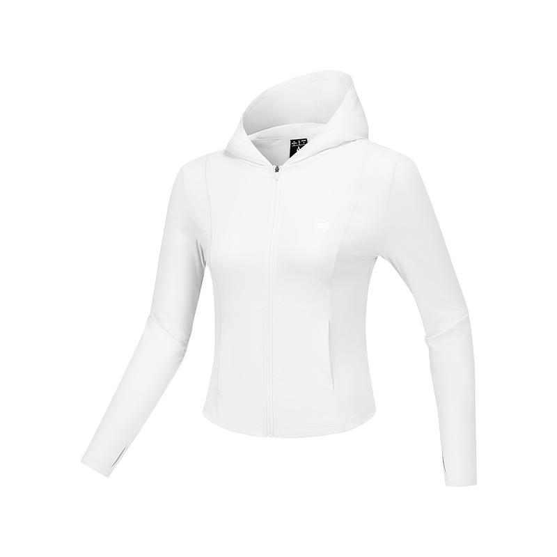 Skechers Godri Fashion Moisture-Wicking Quick-Dry Hooded Long Sleeve Jacket Women jackets Bright-White P225W124-0019 M