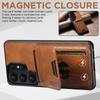 Luxury Magnetic Leather Wallet Vertical Cards Solt Phone Case for Samsung Galaxy S26 Ultra S25 Plus S24 S23 Kickstand Bag Cover