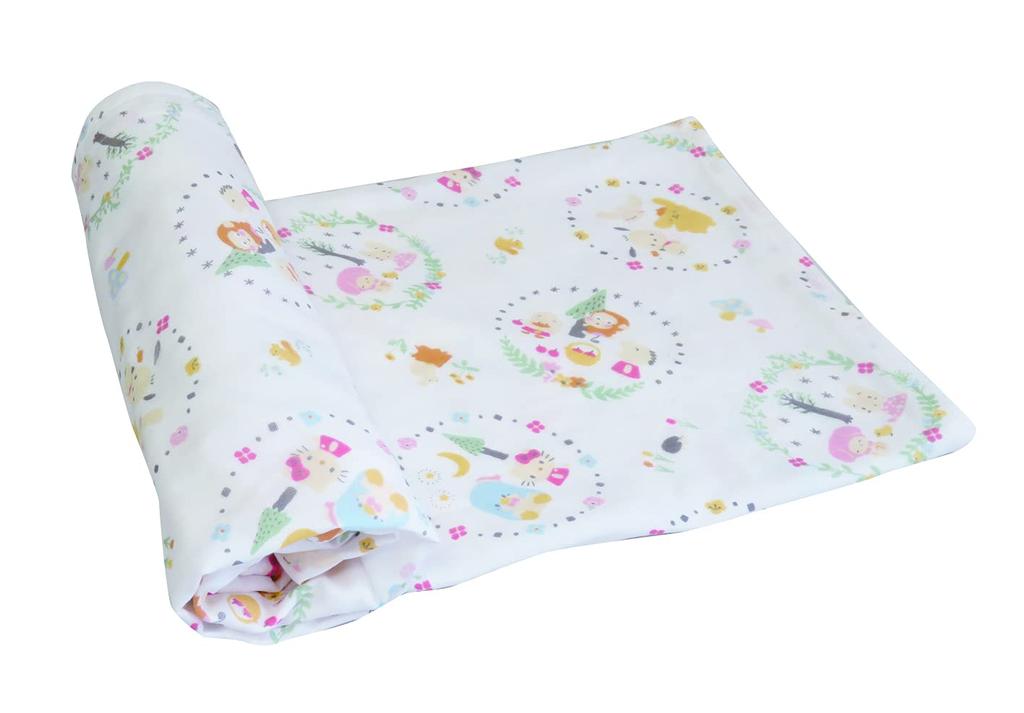 Vit Heart Sanrio Baby Flower Ring Gauze Swaddle White (SB04S)