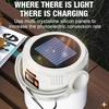 Solar Camping Light LED Rechargeable Hiking Lamp Waterproof Outdoor Flashlight Gear for Fishing Backpacking Tent Atmosphere Lamp