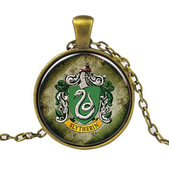 

Pendant Necklace Gemstone Pendant Coplay Accessory Round Cartoon Anime Gryffindor Necklace for Party B