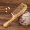 Green Sandalwood Long Handle Comb for Straight & Curly Hair - Traditional Wooden Craft Gift