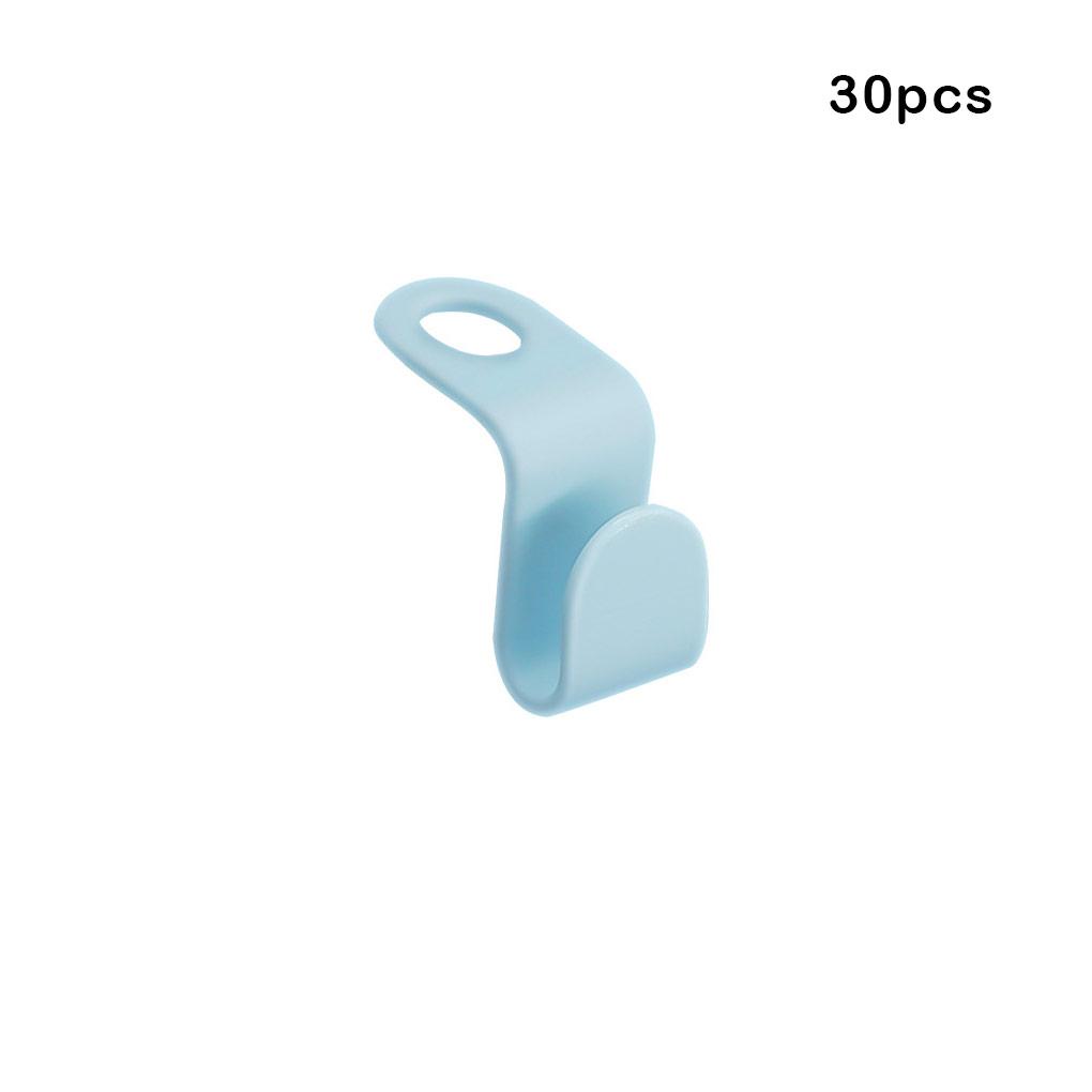 30 Pieces Clothes Hanger Connecting Hook Portable Replacement Space-saving Solid Color Cabinet Closet Connector Organizer
