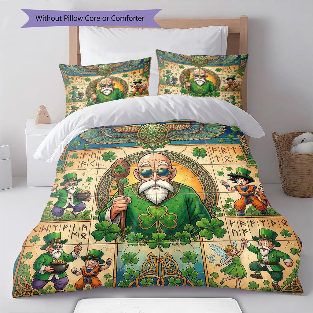 Erstaunliches Ägyptisches Wandmalerei Muster Bettwäsche Steppdecke Set Bettbezug Kissenbezug Heimdekoration Geburtstagsgeschenk (1 Bettbezug + 2 Kissenbezüge, ohne Füllung)