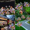 Solar Butterfly Flower Ground Lamp , Outdoor Solar Garden Lamp, Plastic Material, Great for Garden, Yard and Lawn Decoration
