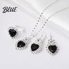 Trendy Jewelry Set Heart for Women Shiny Rhinestone Unique Design