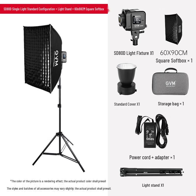GVM 80W LED Photography Video Fill Light