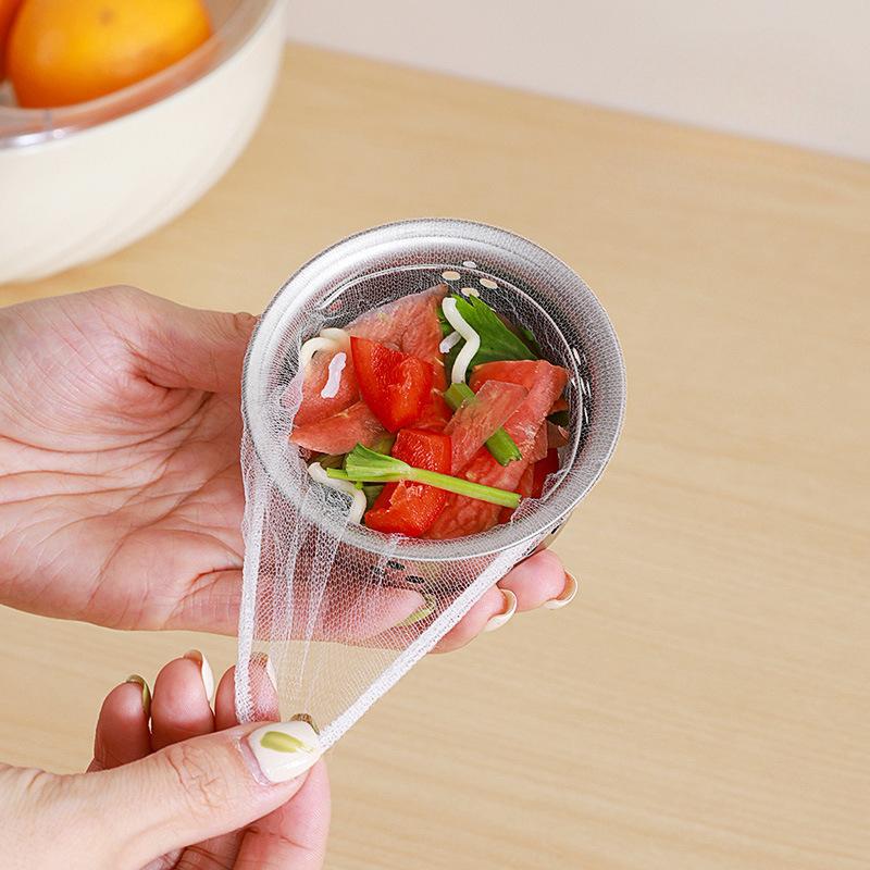 

Сетчатый фильтр для раковины Одноразовый сетчатый фильтр для кухонной раковины Мешок для фильтрации остатков Без грязных рук OPP replacement for 100pc