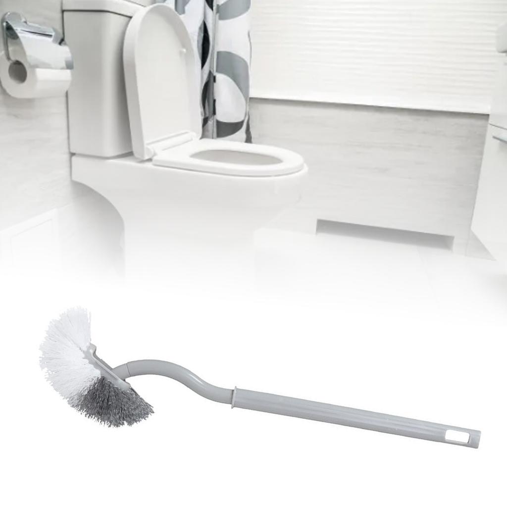 S Shaped Toilet Brush Hanging Hole Space Saving Toilet Multifunctional Scrub Brush for Bathroom Household