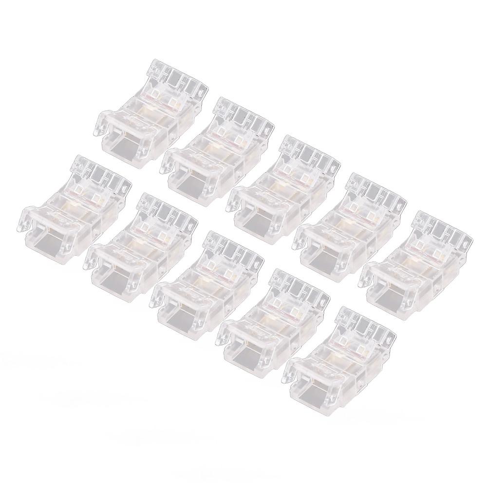 10pcs 8mm COB LED Strip Connector Transparent Strip To Wire Connector  For School