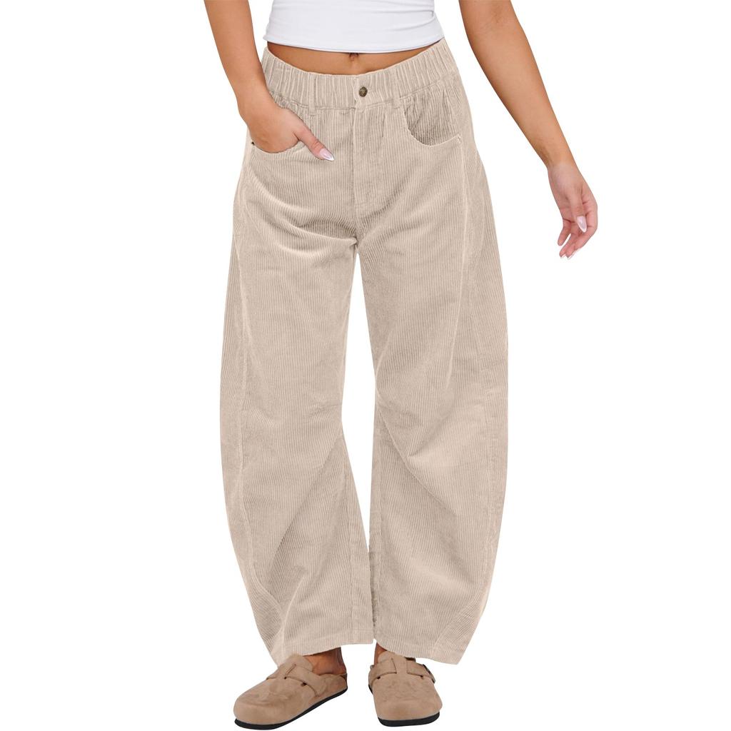 Women's Casual Fashion Comfortable High Waist Loose Straight Leg Pants