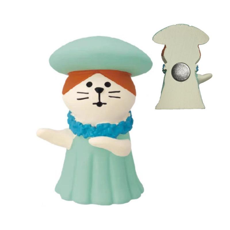 Japanese cat refrigerator sticker, grocery zakka cute bread coffee shop decoration gift miniature resin ornament