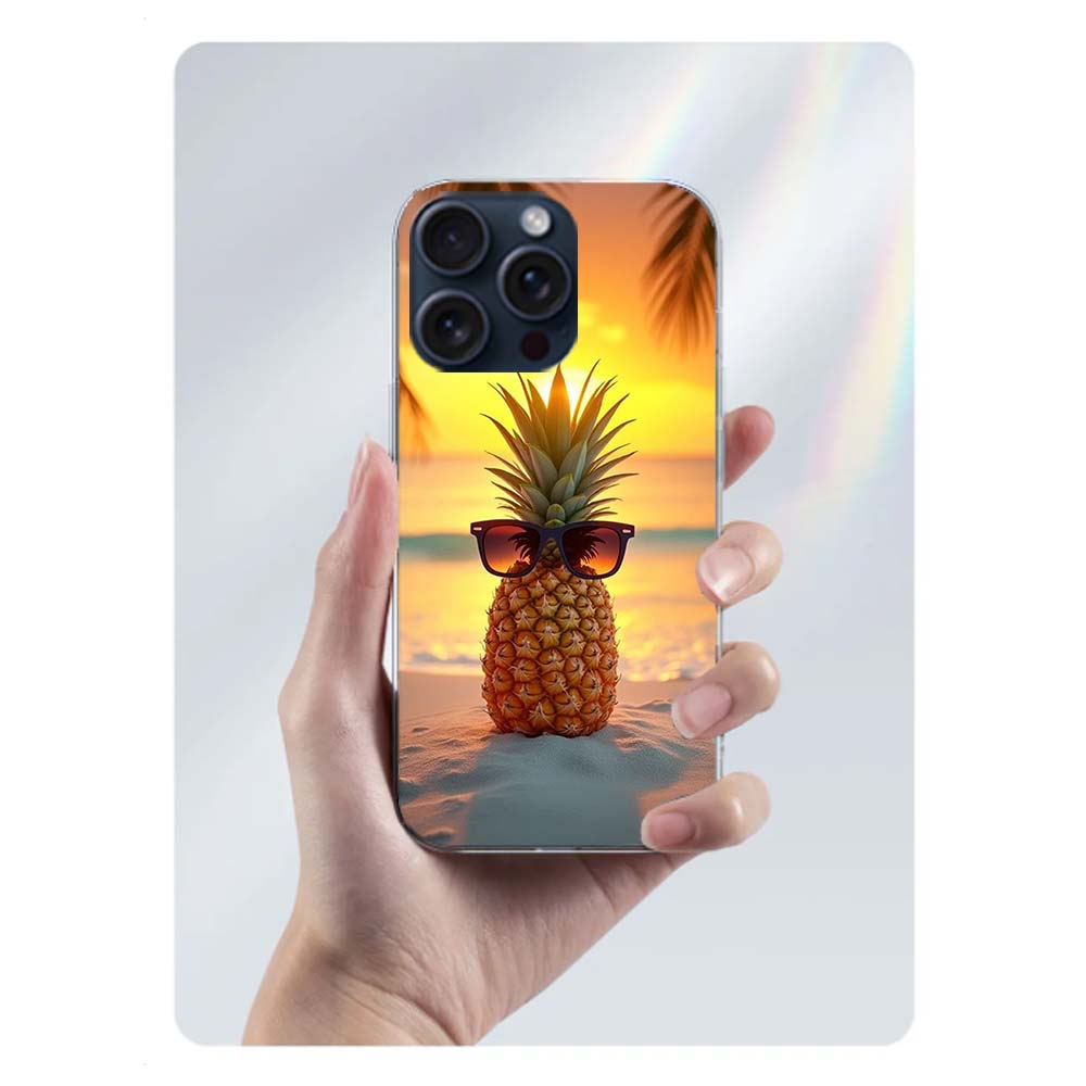 Harvest Pineapple Clear Phone Case For Iphone 17 Air 16 Pro Max 15 Pro 14 Plus 17E 16E 11 13 12 Mini Cover Cases Fundas Cell TPU