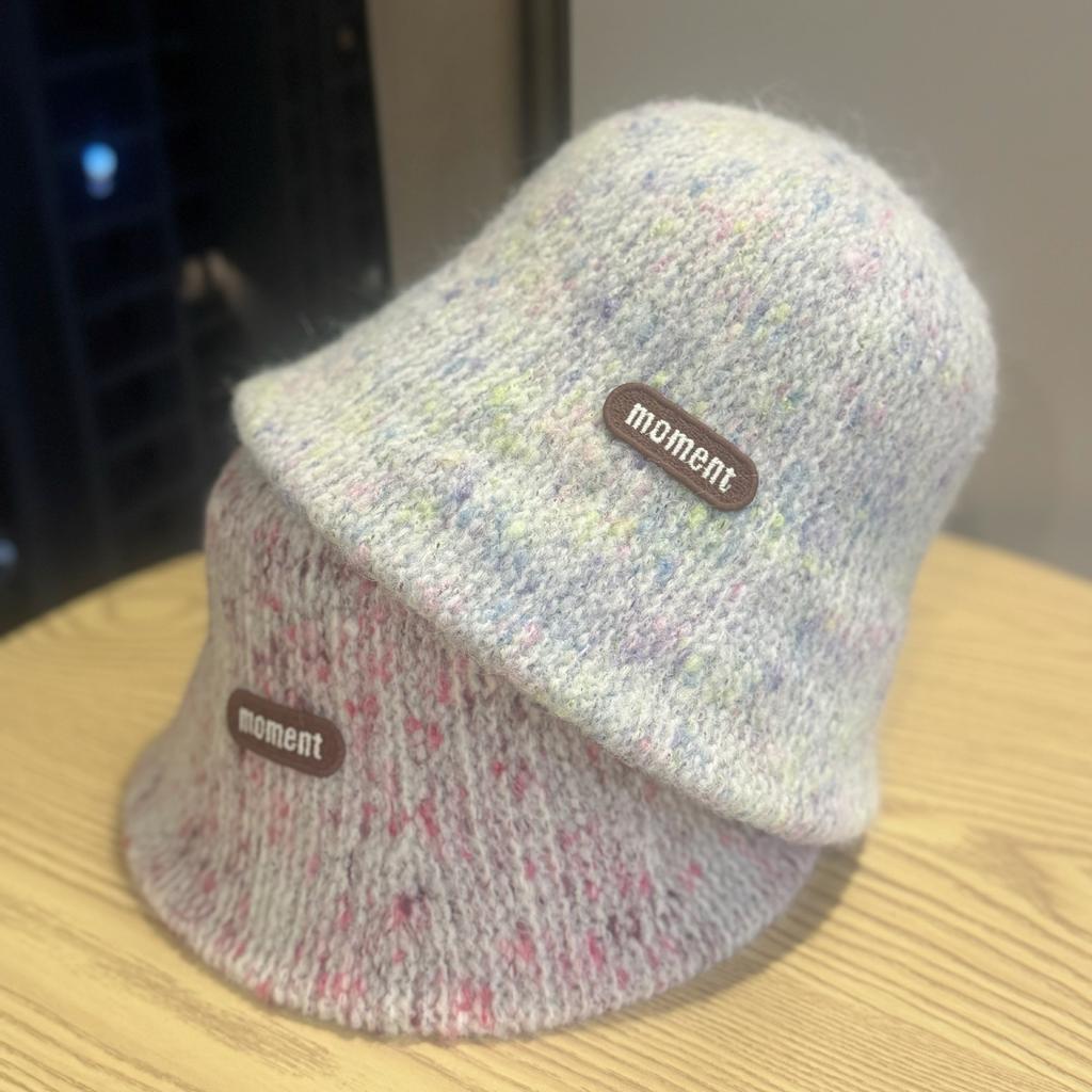 Letter Fisherman Hat Women's Autumn and Winter Versatile Commuting Warm Showing Face Small Bucket Hat Basin Hat