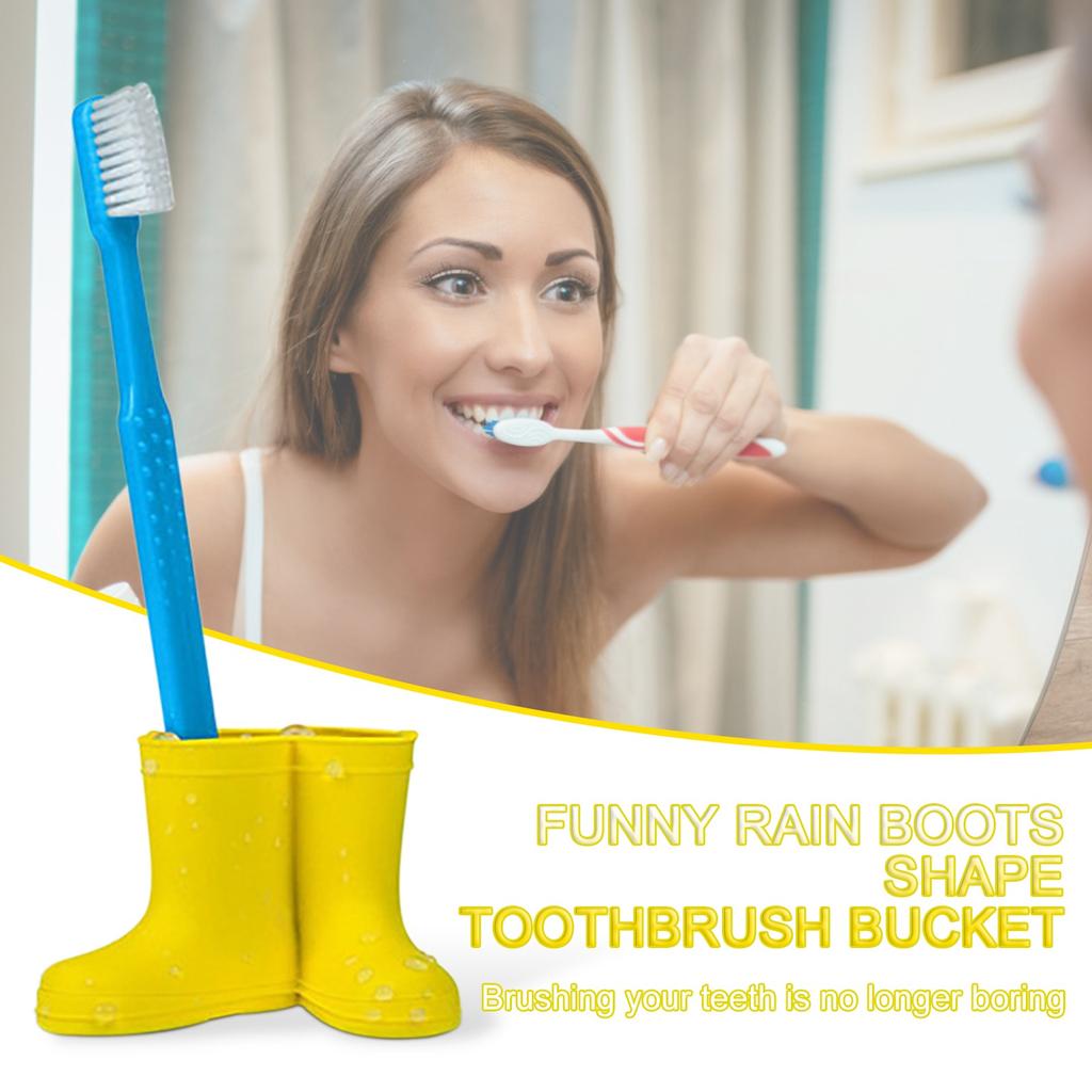 Buy Glowki 3 Pack Rain Boot Toothbrush Holder, Adorable Toothbrush