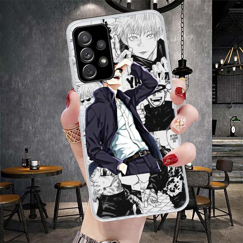 JujuKaisen Gojo Satoru Phone Case For Samsung Galaxy A12 A22 A32 A52 A72 A02S A51 A50S A71 A70 A31 A20S Note 20 Ultra S10 A10S G