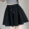 Women Summer Shorts Elastic High Waist Adjustable Drawstring Casual Shorts with Pockets