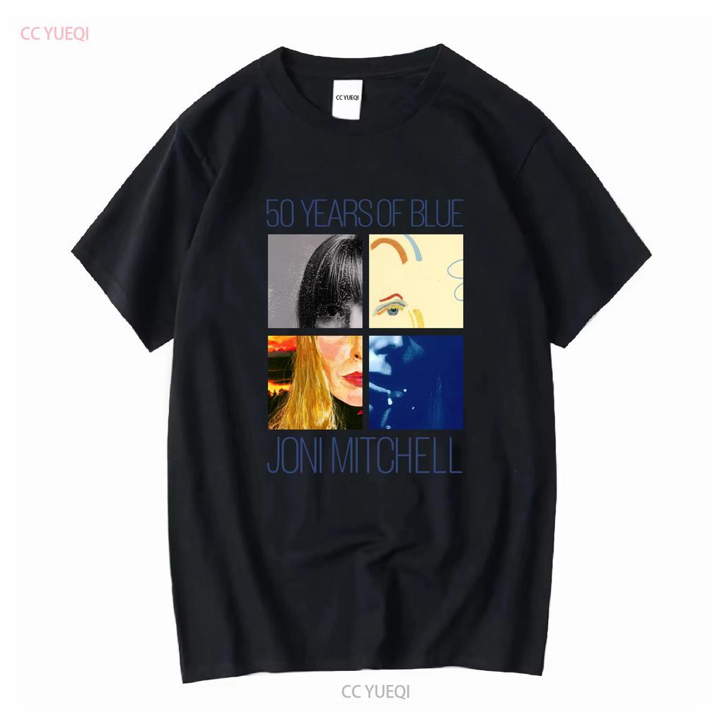 Joni Mitchell 50 Years of Blue in White T Shirt Full Size S To 5XL LL1637 vintage Washed Top For Everyday Wear Unisex Soft