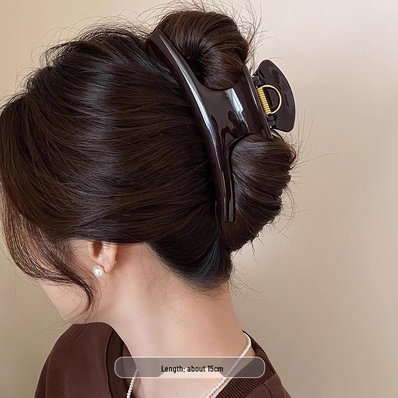 Elegant Large Hair Claw Clip for Thick Hair - High-End Korean Updo Shark Clip