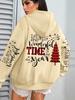 Women's Creative Christmas Tree Print Hoodie - Casual Loose Autumn Pullover