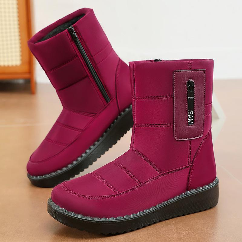 Cotton Shoes Women's New Winter Warm Thickened Thickened Warm Snow Boots Large Size Outdoor Comfortable High Cotton Boots