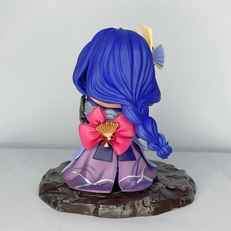 14cm Qversion Raiden Shogun GK Figur Anime Statue Niedliches Modell Auto Armaturenbrett Schreibtisch Ornament Sammlerstück Spielzeug Geschenk Für Anime Fans