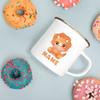 Personalized Kids Mug Hot Chocolate Custom Dinosaur with Name Cup for Boys Girls Handle Mugs Birthday Party Favors Children Gift