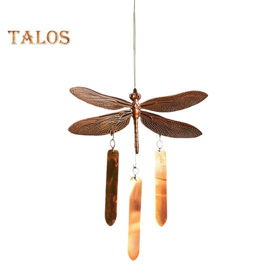 Vintage Trollslända Vindspel Väderbeständig Inomhus Utomhus Trädgård Uteplats Metall Trollslända Hängande Vindklocka Dekoration Prydnad