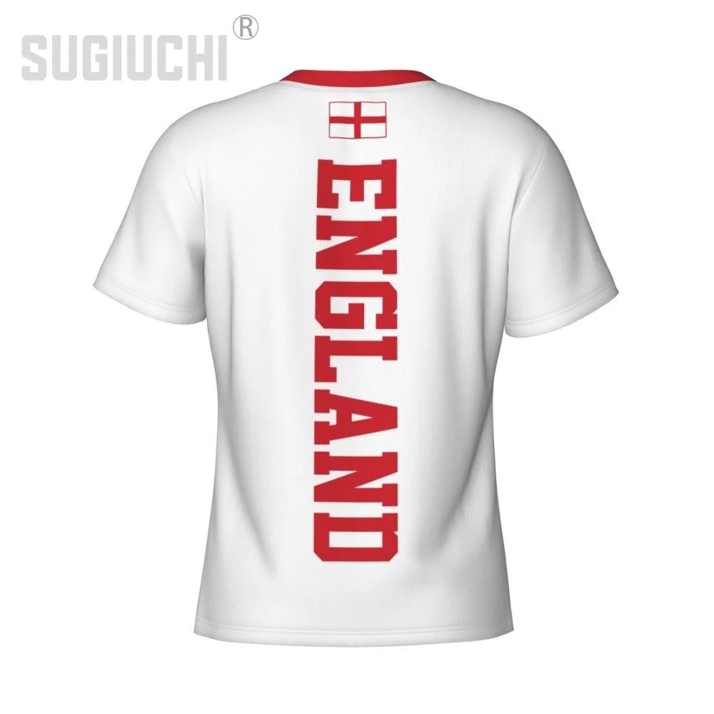 Vintage England UK T-shirt Football Soccer Training National Flag United Kingdom 3D Print CHEER JERSEY Short Sleeve Round Neck Sport Uniform Unisex