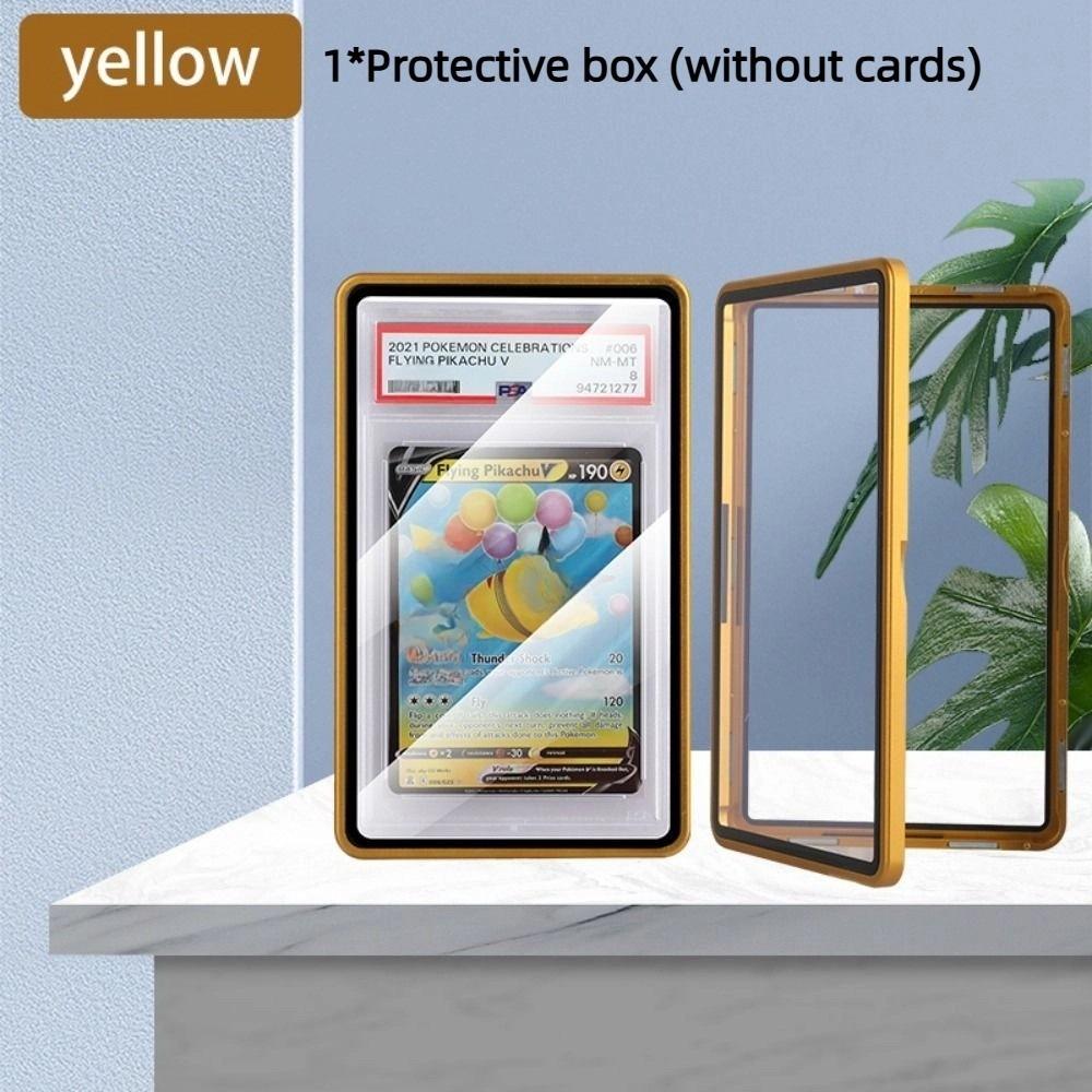 Aluminium Frame PSA/CGC Graded Cards Protector UV Protection Double-sided Glass Card Protective Case Transparent Durable