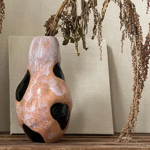 

Ваза Керамическая глазурь Печь Градиент Цвета Рабочий стол Гостиная Высококачественный Ретро Художественный Творческий Новый Дом Украшения Для Гостиной