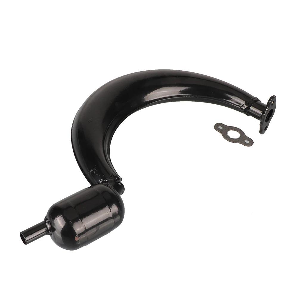 Motorcycle Exhaust Pipe For 49cc 50cc 60cc 80cc 100cc Electric Bicycle Bike Engine Motor Muffler Exhaust Pipe чёрный