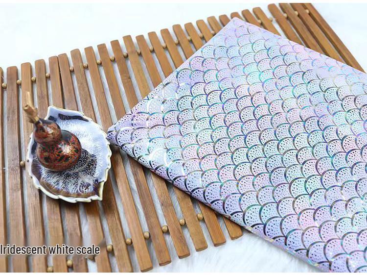 Iridescent Mermaid Fabric: Fish Scale, Laser, Stretch, Ideal for Costumes & Stage Decor