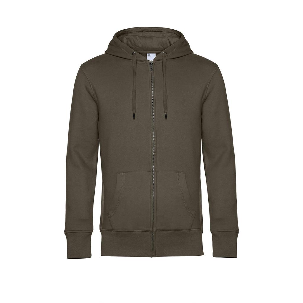 B&C Mens King Zipped Hooded Sweat