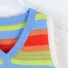 Dopamine Rainbow Striped Knit Sleeveless Vest - Korean Style Women's Summer Tank Top, Hong Kong Trendy Outerwear.