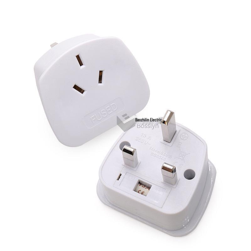 10A British to Chinese 3-Pin Plug Converter
