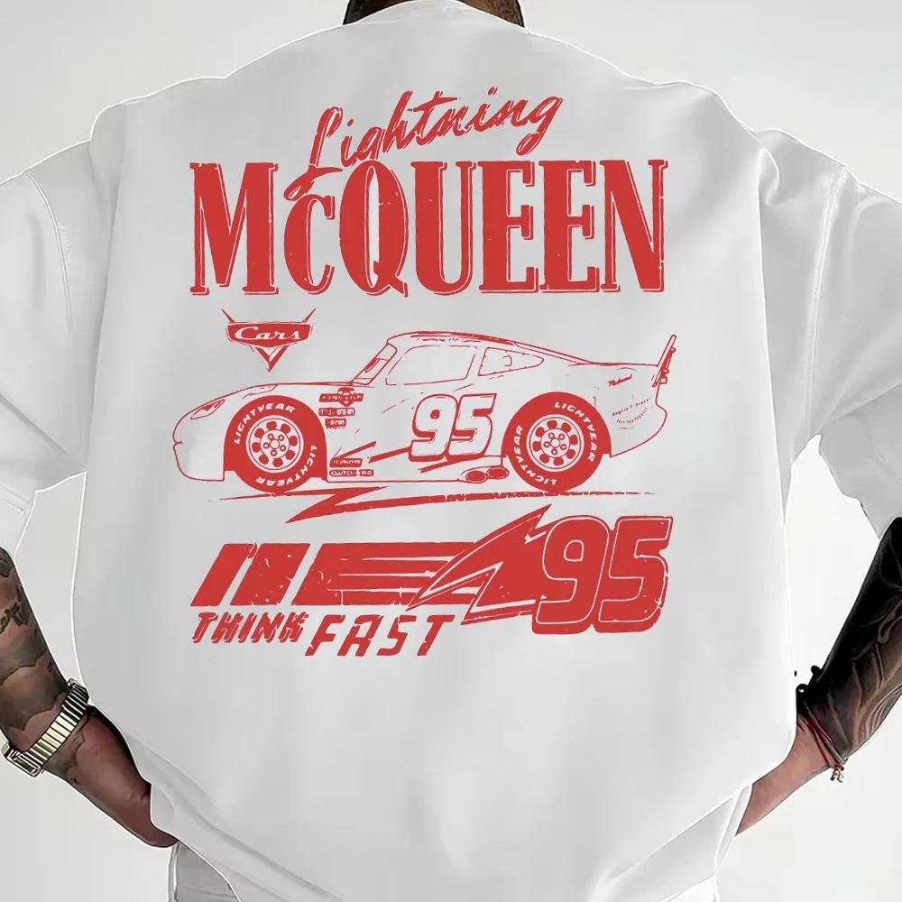 T-shirt Grafica Double-Sided Uomo Donna Auto Manica Corta Hudson Hornet & Saetta McQueen Top Casual Estivi Coppia