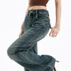 Four season jeans, high waisted straight leg pants, women's denim cropped pants, casual commuting