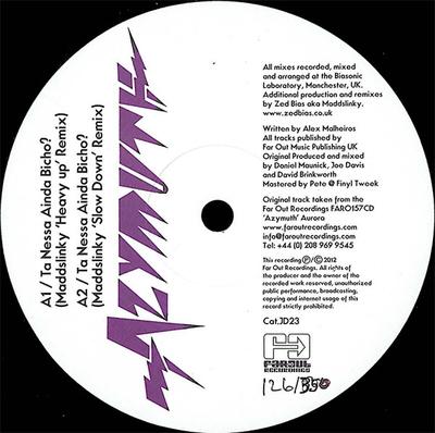 12inch Record AZYMUTH - Ta Nessa Ainda Bicho? JD23 Far Out Recordi 2012 UK Dance & Electronica