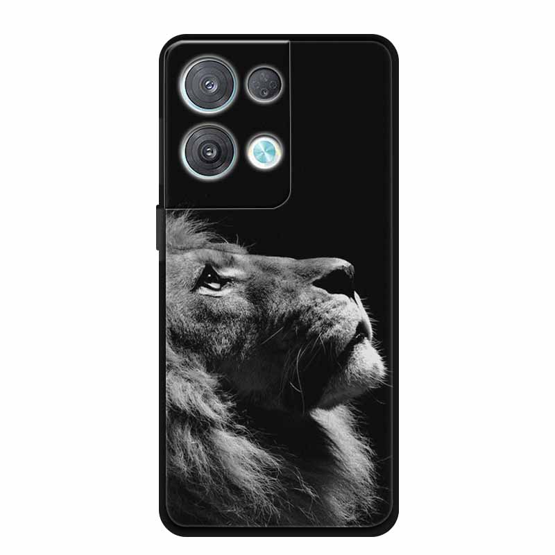 

For OPPO Reno 8 Pro 5G Case 8Pro+ Soft TPU Silicone Wolf Lion Phone Cover For OPPO Reno8 Pro + Plus Back Case Fundas Couqe Reno8 Oppo Reno8