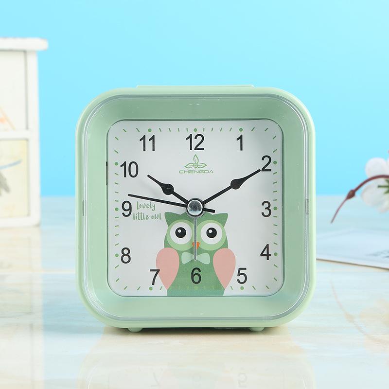 Cute Alarm Clock Simple Clock Cartoon Children's Bedside Clock Macaron Children's Small Clock Table Clock A101