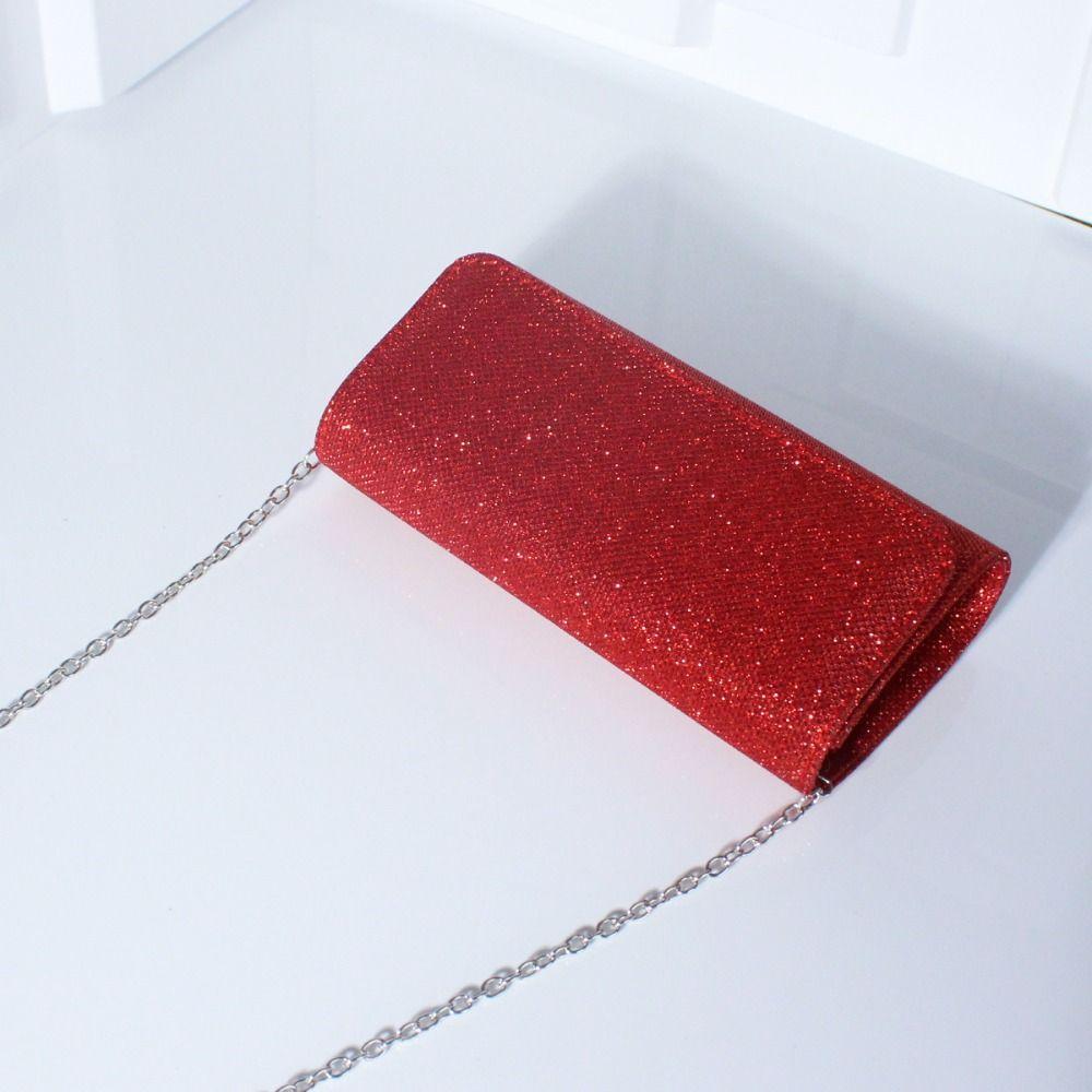 Fashion Champagne Evening Handbag Luxury Chain Dinner Bag Underarm Bag Shoulder Bag  Bride