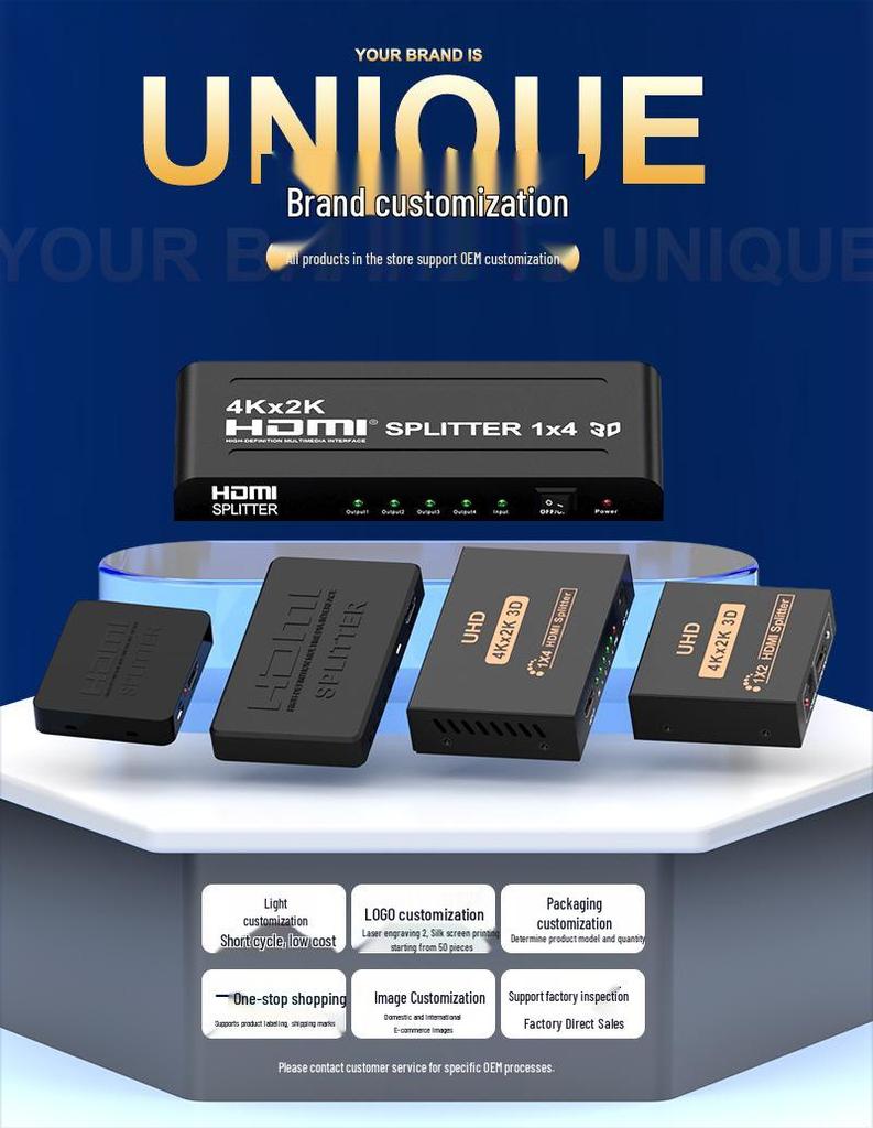 RJ45 Gigabit Network Splitter: 1-to-2/4-Port Network Cable Sharing Switch