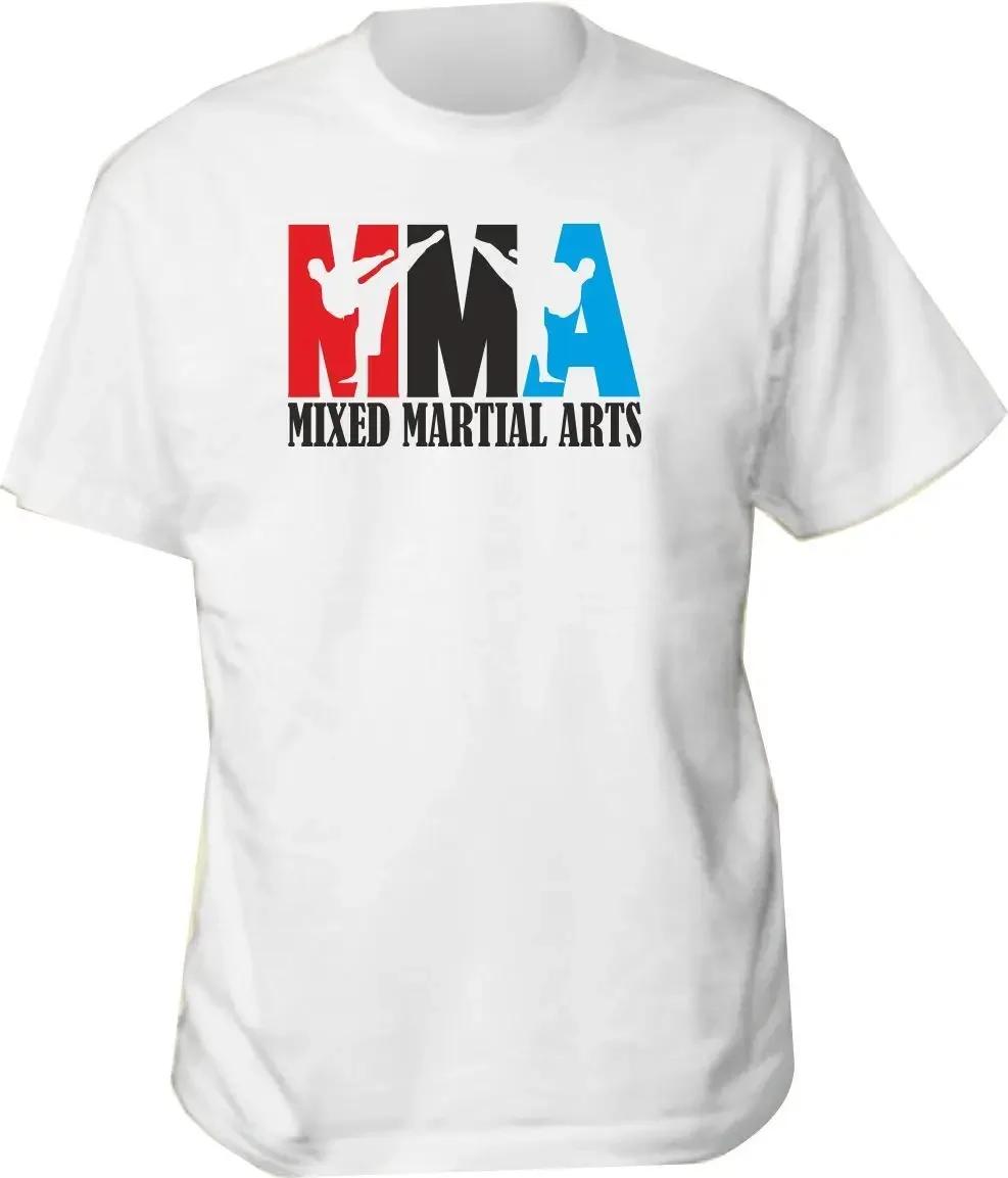 

Персонализированная футболка с графическим принтом MMA Jiu Jitsu Thai Muay Kicking, 100% хлопок, круглый вырез, летняя, с коротким рукавом, повседневная мужская футболка S