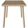 Garden Coffee Table Rectangular Beige 80 x 40 x 37 cm Poly Rattan
