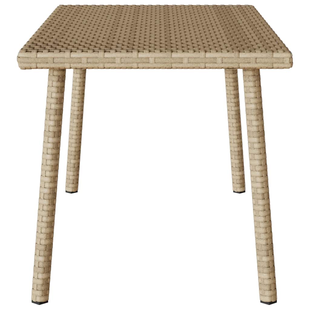 Garden Coffee Table Rectangular Beige 80 x 40 x 37 cm Poly Rattan
