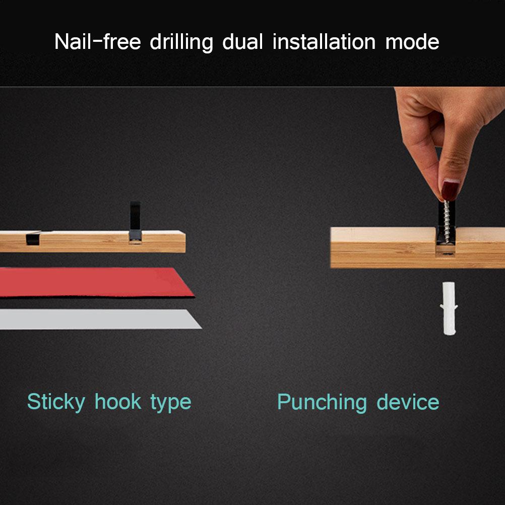 Drewniany Haczyk na Ubrania Podwójny Sposób Montażu Składany Haczyk na Drzwi Ścianę
