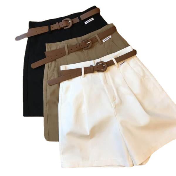 Women's High-Waist Retro Wide-Leg Shorts – Summer Casual Loose Fit 