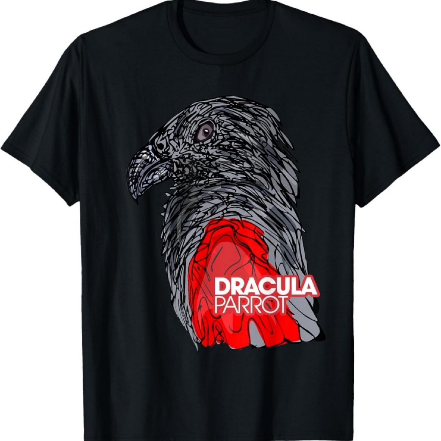 

Bird Lovers Dracula Parrot Gothic Birds for Goths T-Shirt S